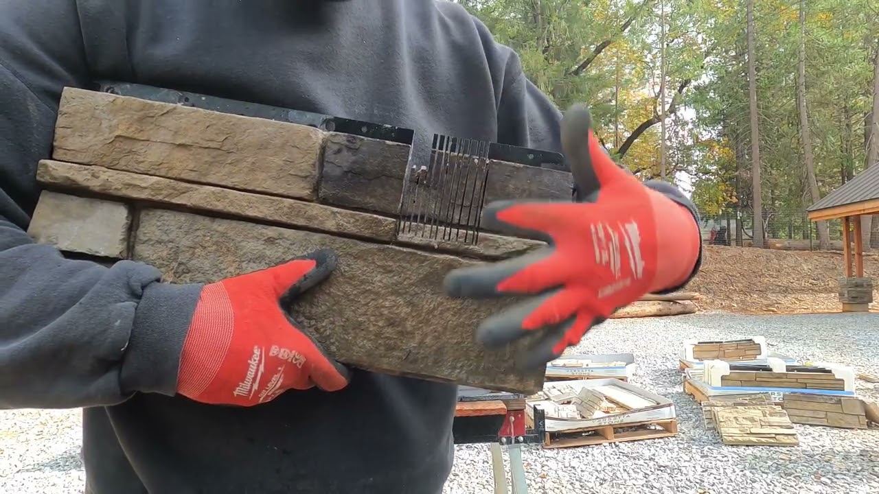 Wrapping a column base with Versetta Stone