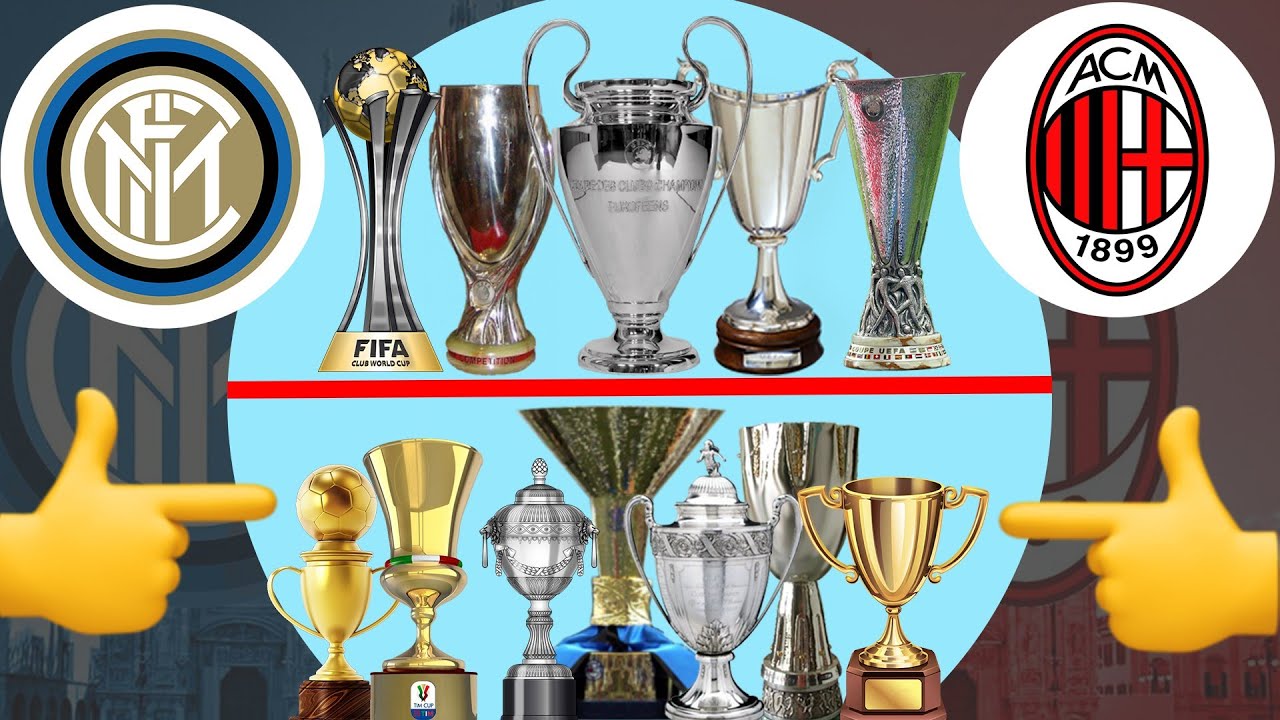 Inter Milan Vs AC Milan All Trophies | AC Milan Vs Inter Milan Head To Head All Trophies Compared 🏆