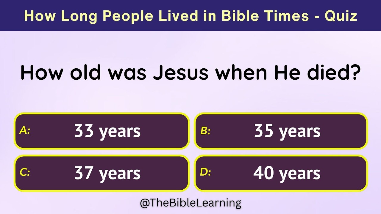 How Long People Lived in Bible Times Quiz | 15 Questions on Biblical Lifespans for Kids | Bible Test