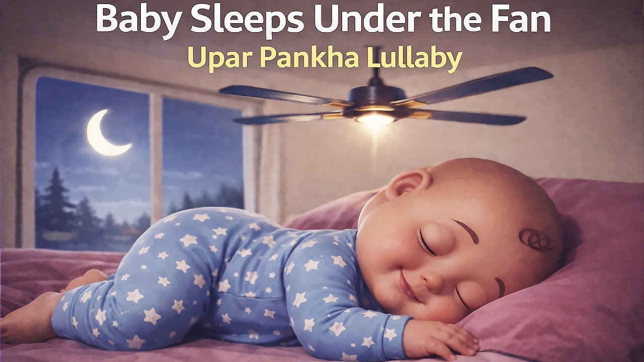 Baby Sleeps Under the Fan 😴 Upar Pankha Lullaby for Toddlers