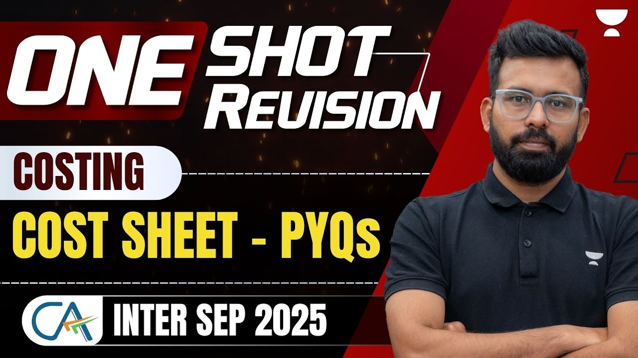 Cost Sheet PYQs | Costing for CA Inter Sep 2025 | CA Rahul Panchal