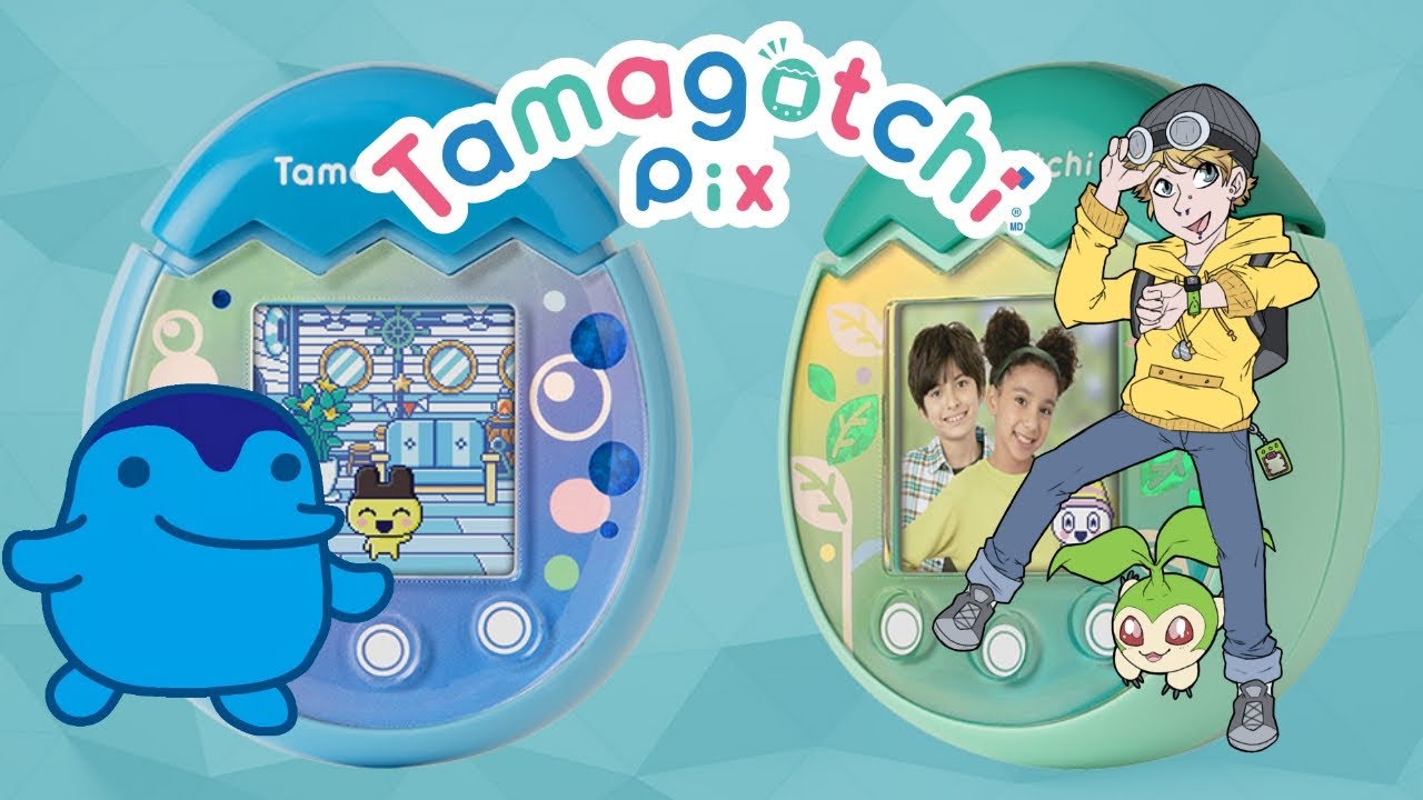 Blue Tamagotchi Pix Unboxing, Gameplay, and First Impressions | Tamagotchi Pix Wave 2