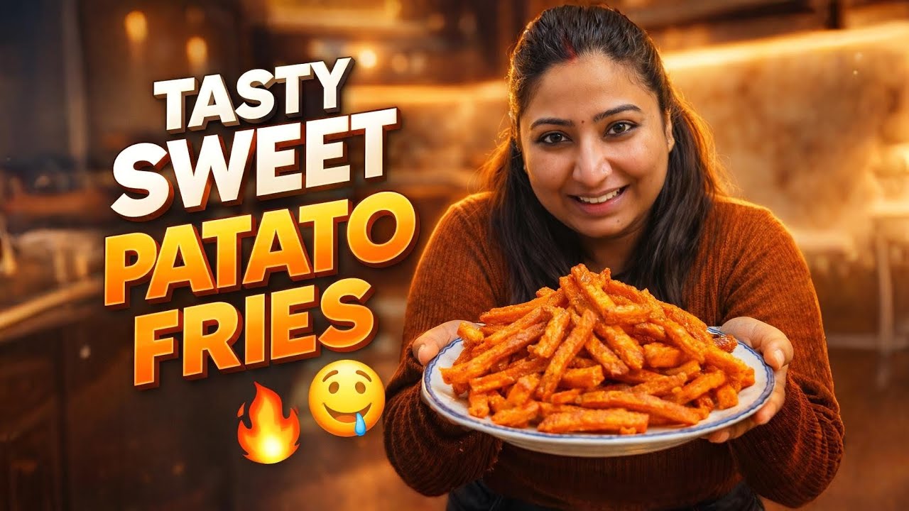 Yashu Ne Banaye Tasty Sweet Patato (Shakarkandi) Fries 😍