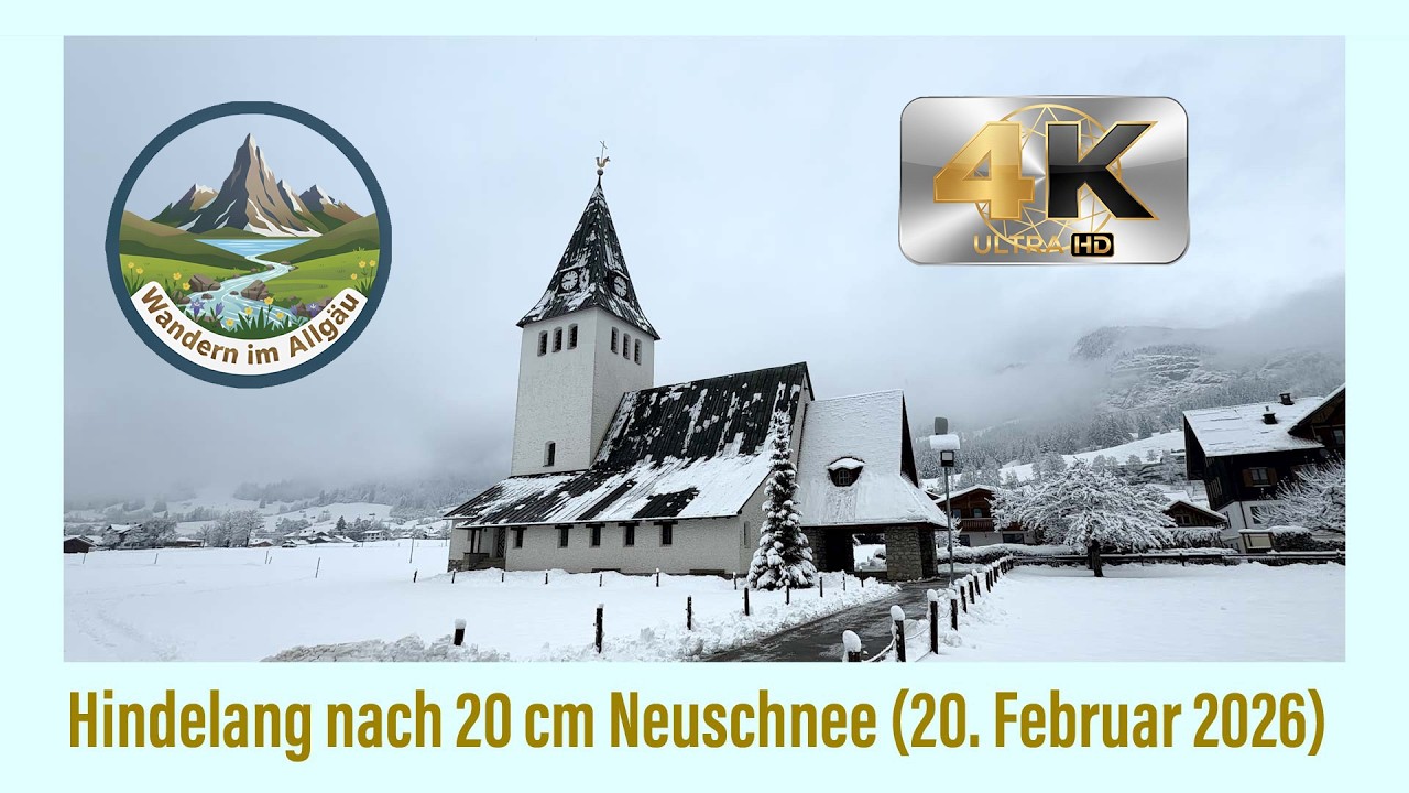 Hindelang nach 20 cm Neuschnee (20. Februar 2026)