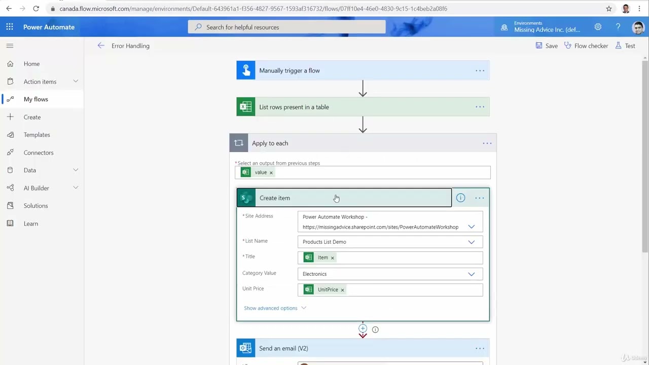 Error handling Solving the problem | Microsoft Power Automate (Flow) Crash Course