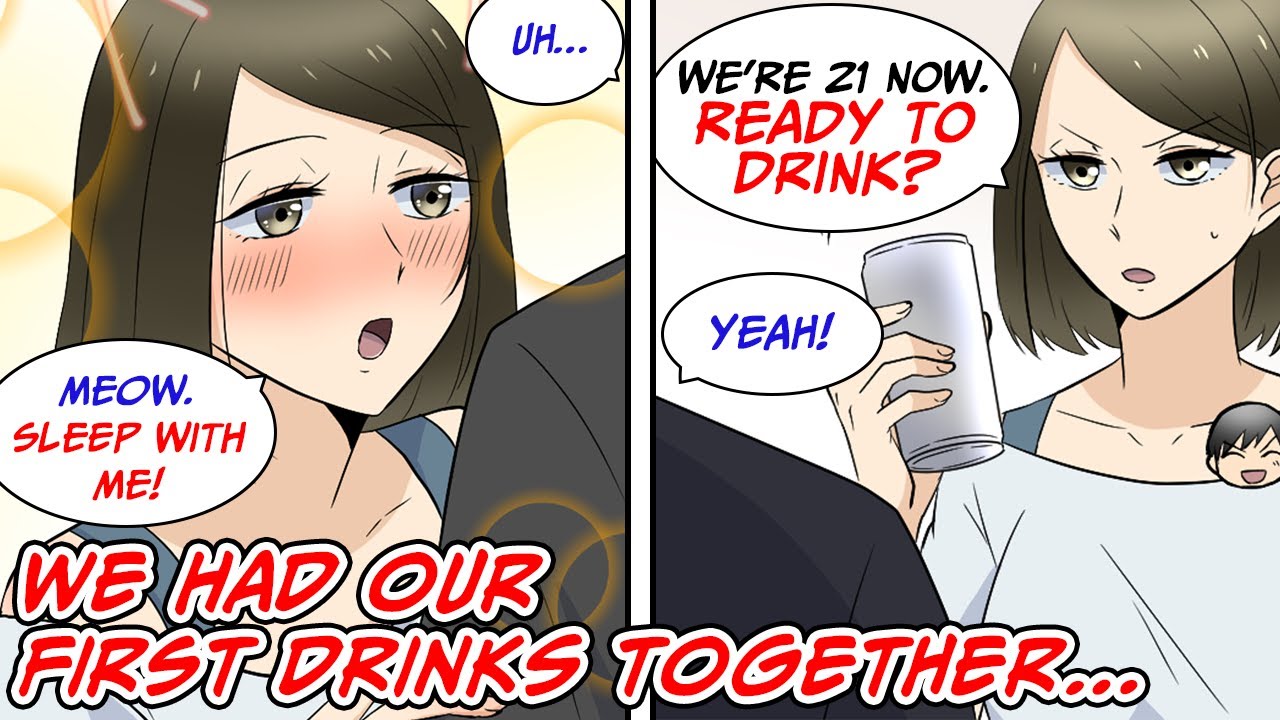 My cute childhood friend was normally a calm girl, but when she got drunk with me... [Manga dub]