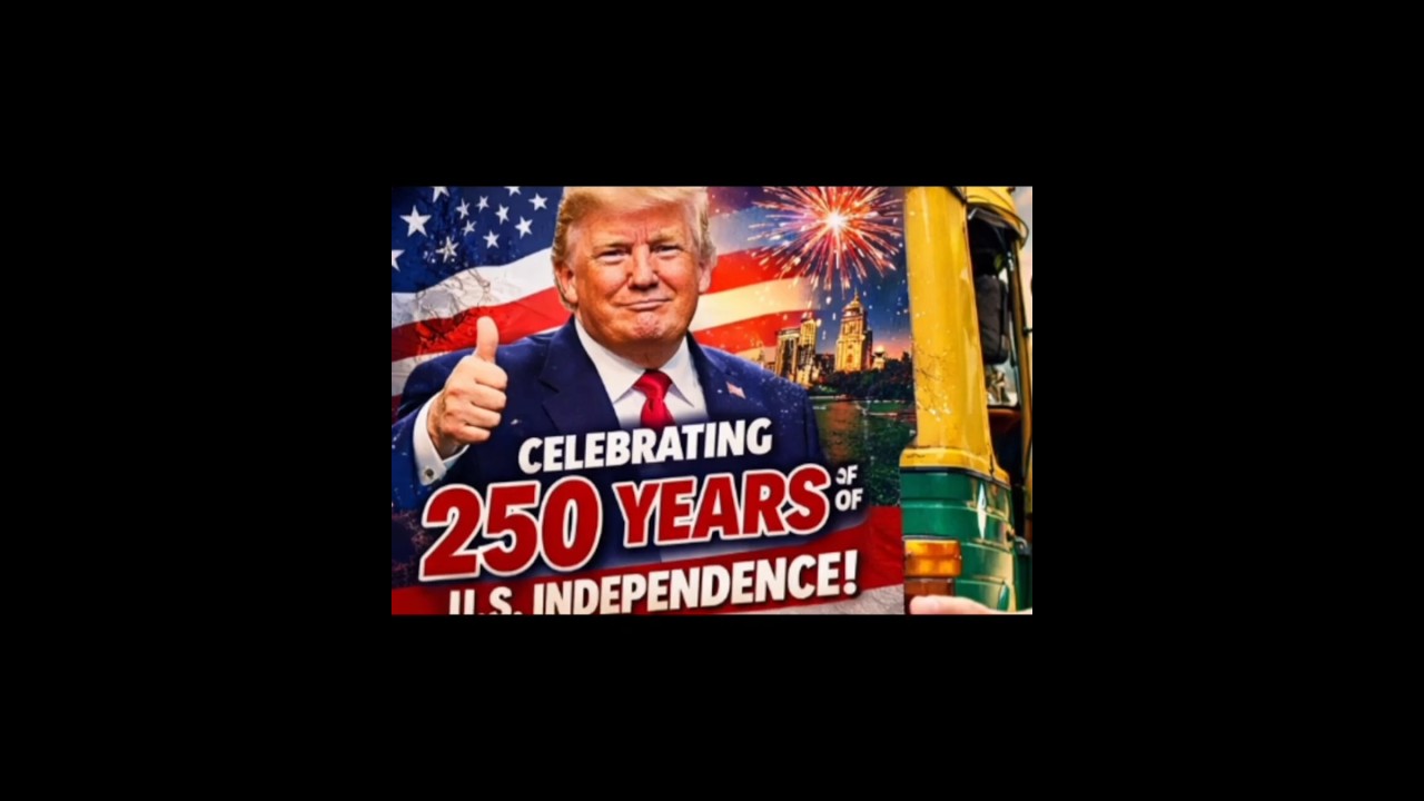 US puts Trump's posters on auto-rickshaws in Delhi for US' 250 years of Independence