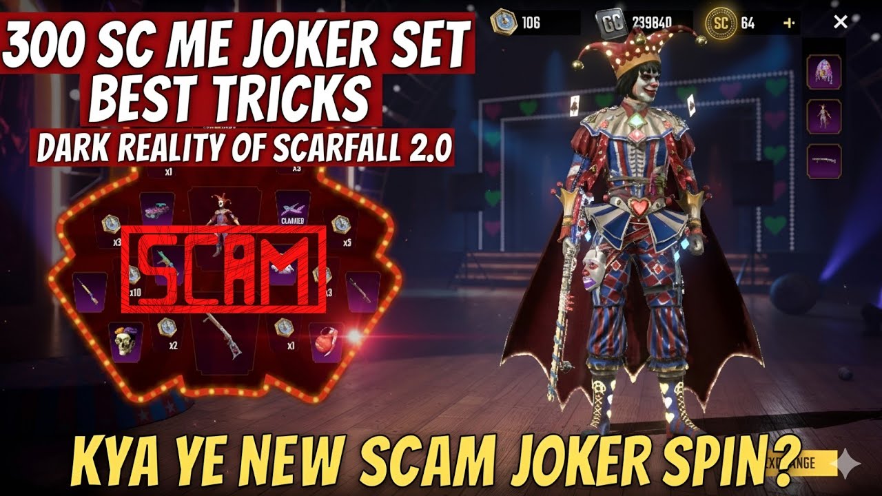 New Joker Spin Scam? 300 SC Trick | Scarfall 2.0 Dark Reality | Joker Set trick | #scarfallindia