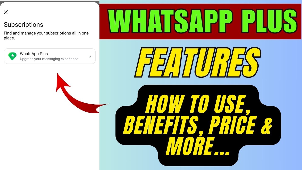 About WhatsApp Plus Subscription Feature New Update of 2026 | WhatsApp Plus Premium Feature