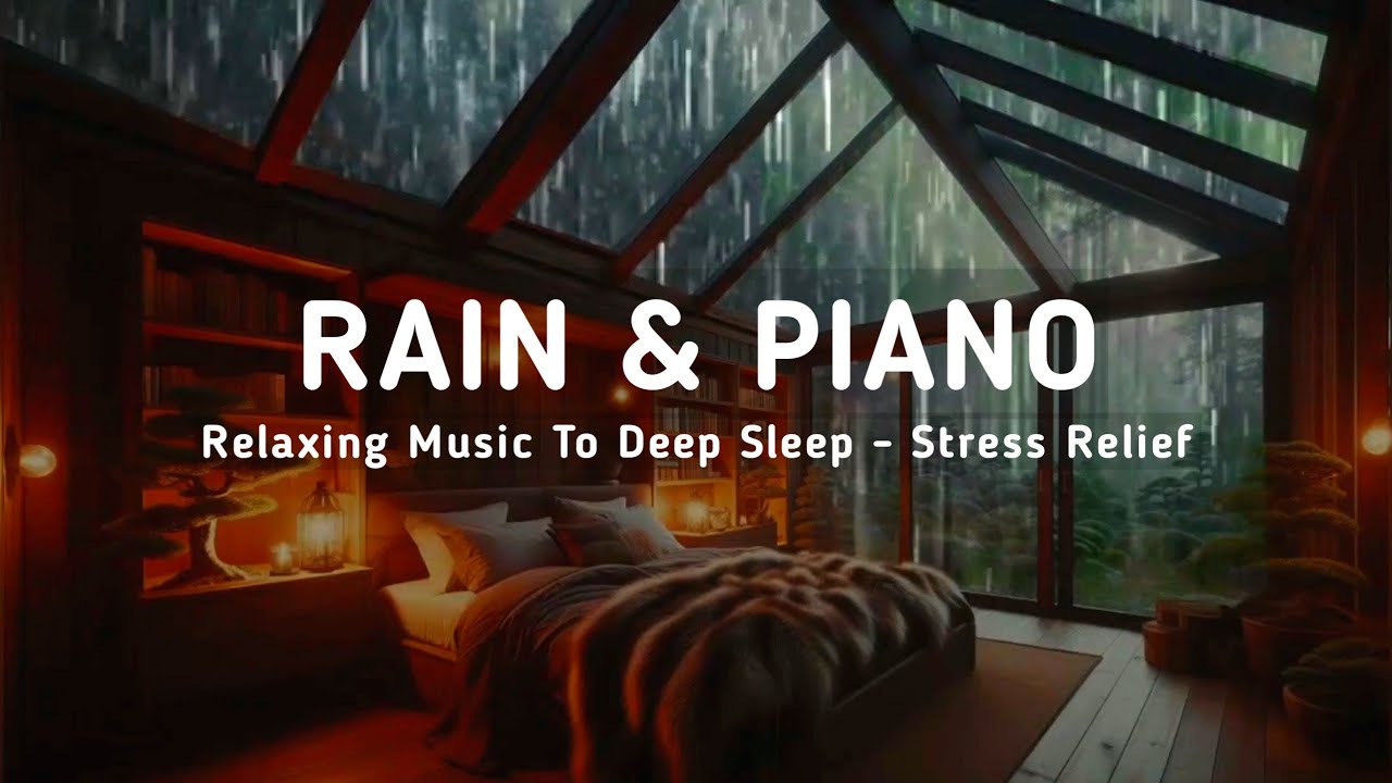 Relaxing Piano in Rainy Room 🌨 Healing Sleep Music to Ease Anxiety, Stress And Insomnia 🌨