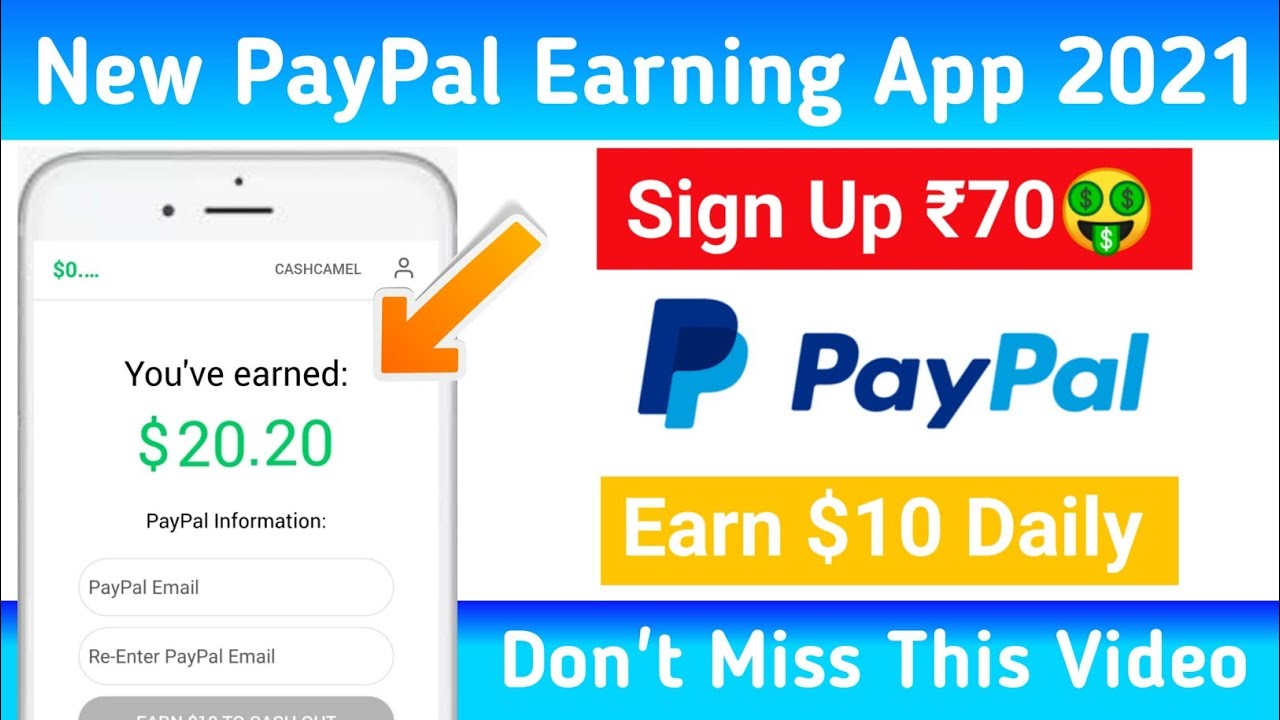 New PayPal Cash Earning App 2021🔥 Earn $10 to $15 Per Day Easily | Cash Camel App Review
