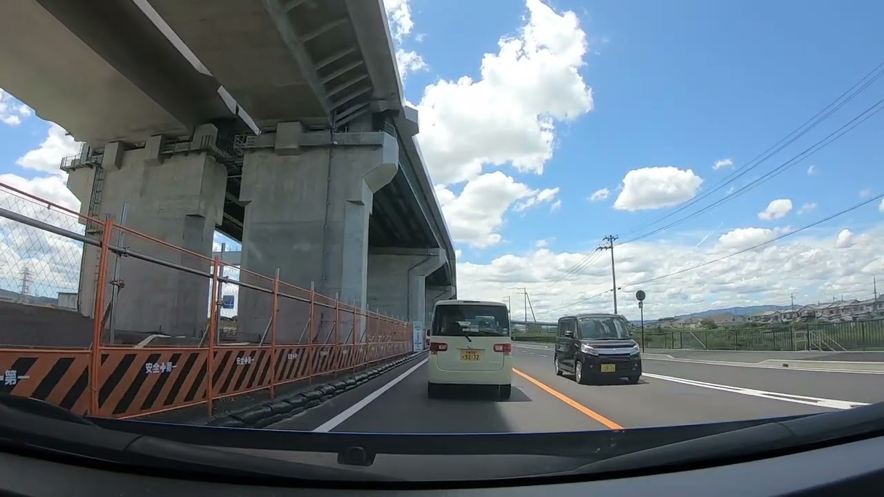 国道２４号　城陽市寺田　ルート切替（2025年5月18日　切替区間）