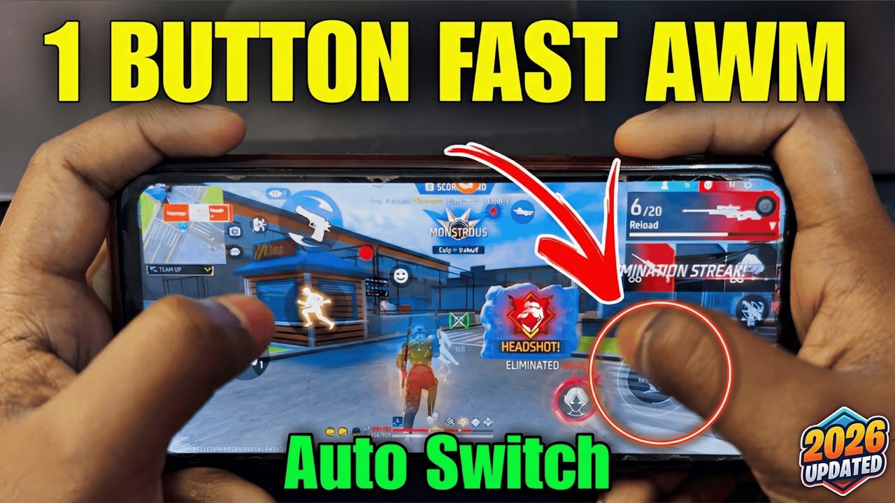 AWM Chalega PC Se Bhi Tez! 😱 1-Click Auto Fire & Switch Setting | GG Game Space Macro ⚡