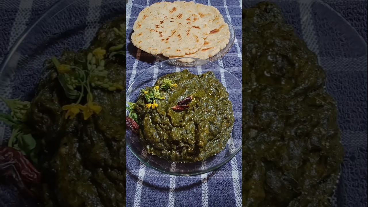 authentic Sarson Ka Saag recipe! Punjabi Winter Comfort Food #shortsfeed #shortscooking