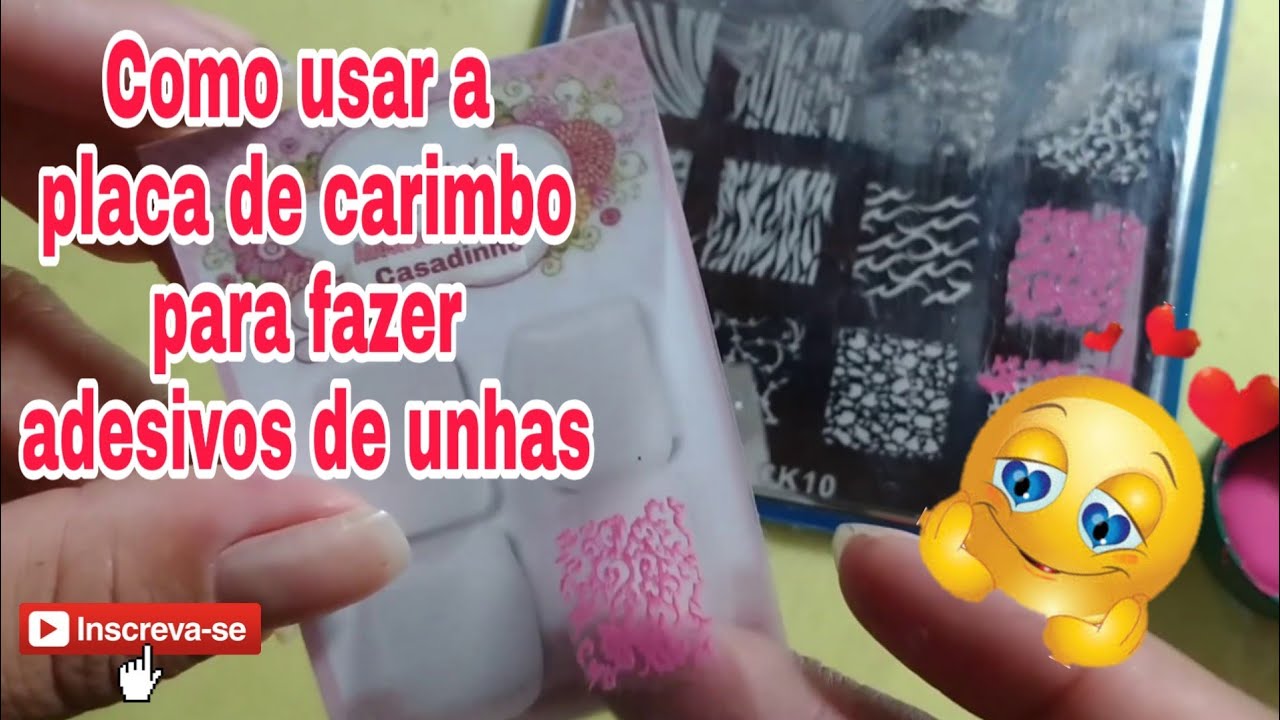 Como Usar a Placa de Carimbo para Fazer Adesivos de Unhas