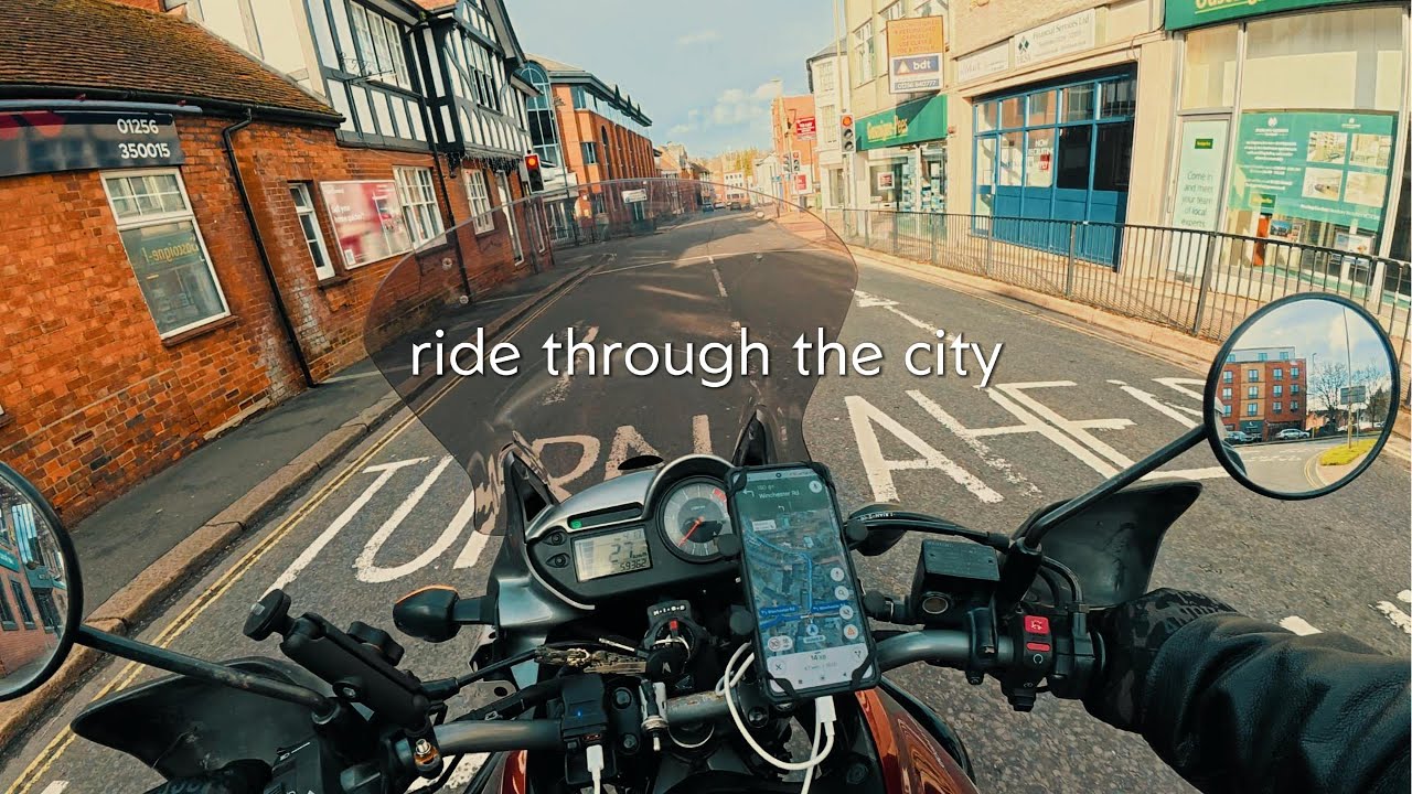 POV Ride Through Basingstoke 🇬🇧 | Sunny Winter Day | Relaxing Music | 4K