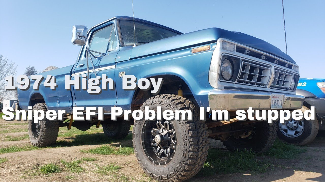 1974 High Boy - f250 - truck restoration - Test drive - Sniper EFI problem