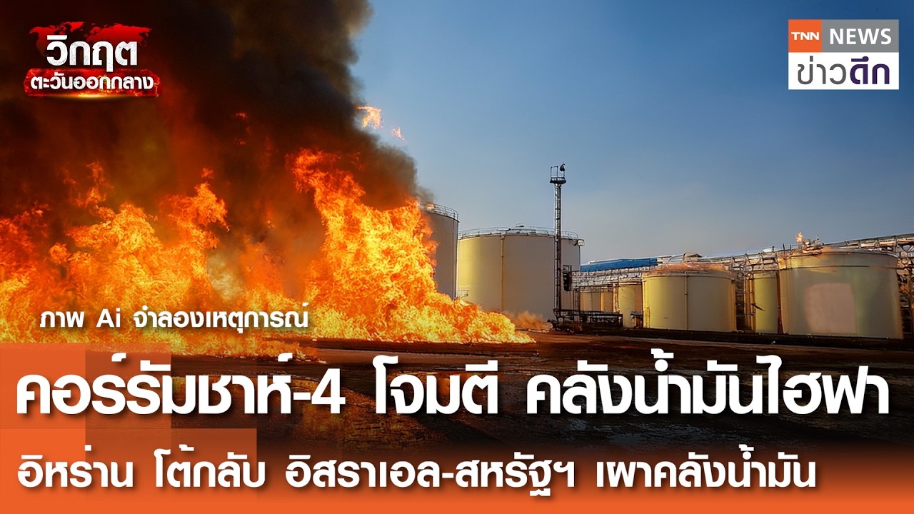 “คอร์รัมชาห์-4”โจมตีคลังน้ำมันไฮฟา อิหร่านโต้กลับอิสราเอล-สหรัฐฯเผาคลังน้ำมัน |TNNข่าวดึก| 8 มี.ค.69