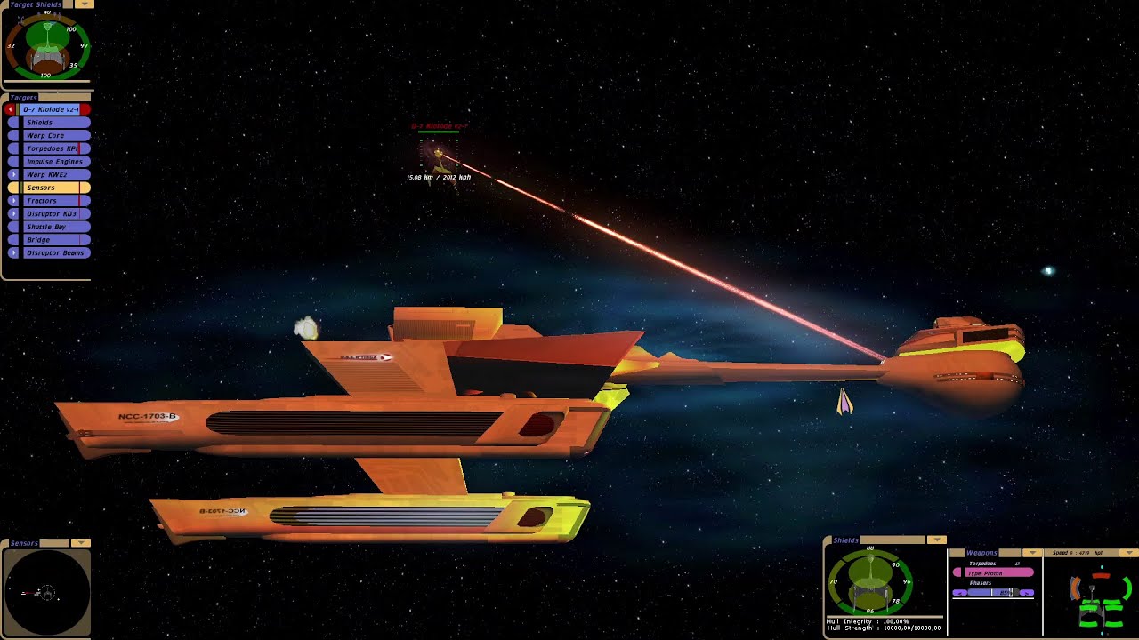 USS K'Ting'A vs Klingon Battlecruiser | KM | Star Trek Bridge Commander