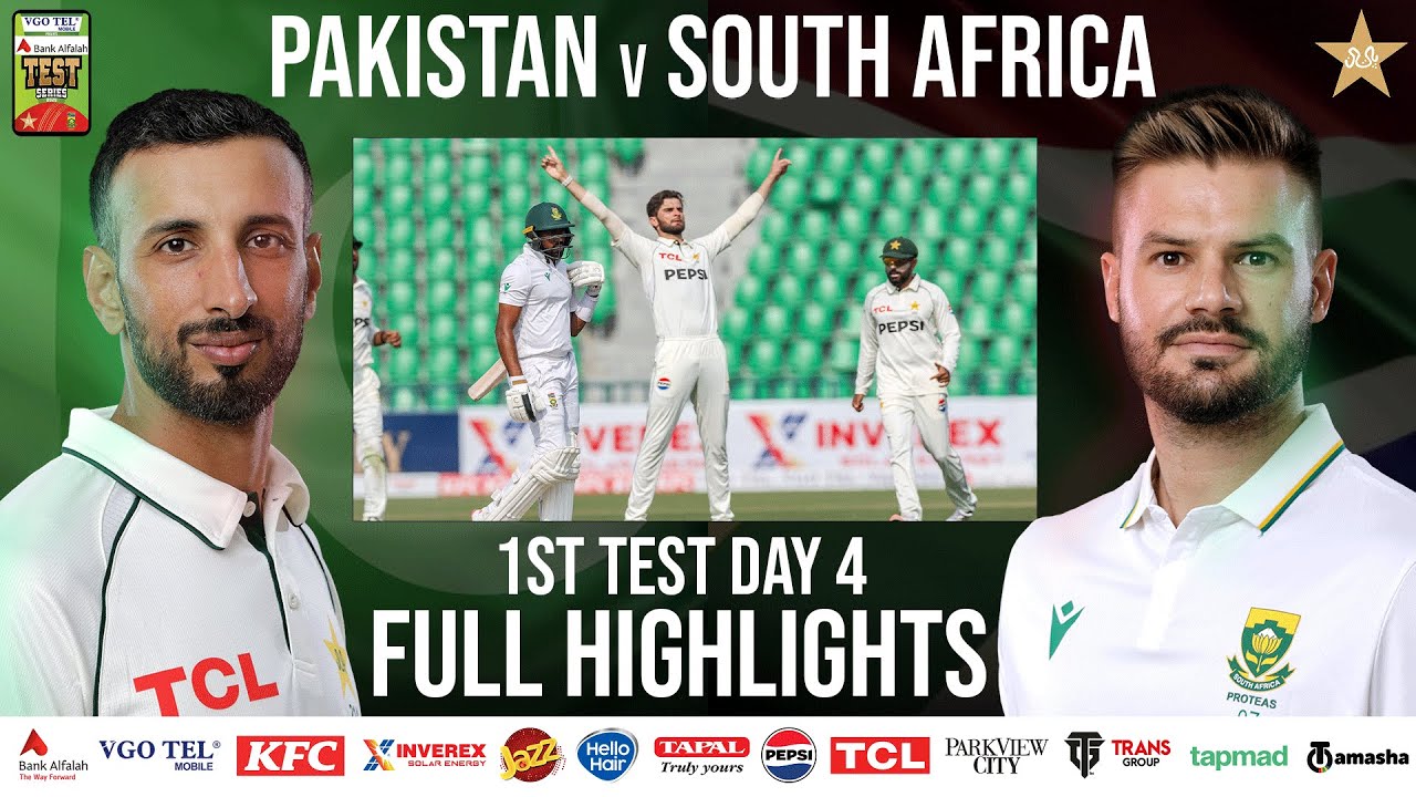 Full Highlights | Pakistan vs South Africa Test Series 2025 | 1st Test Day 4 | PCB | M2R1U