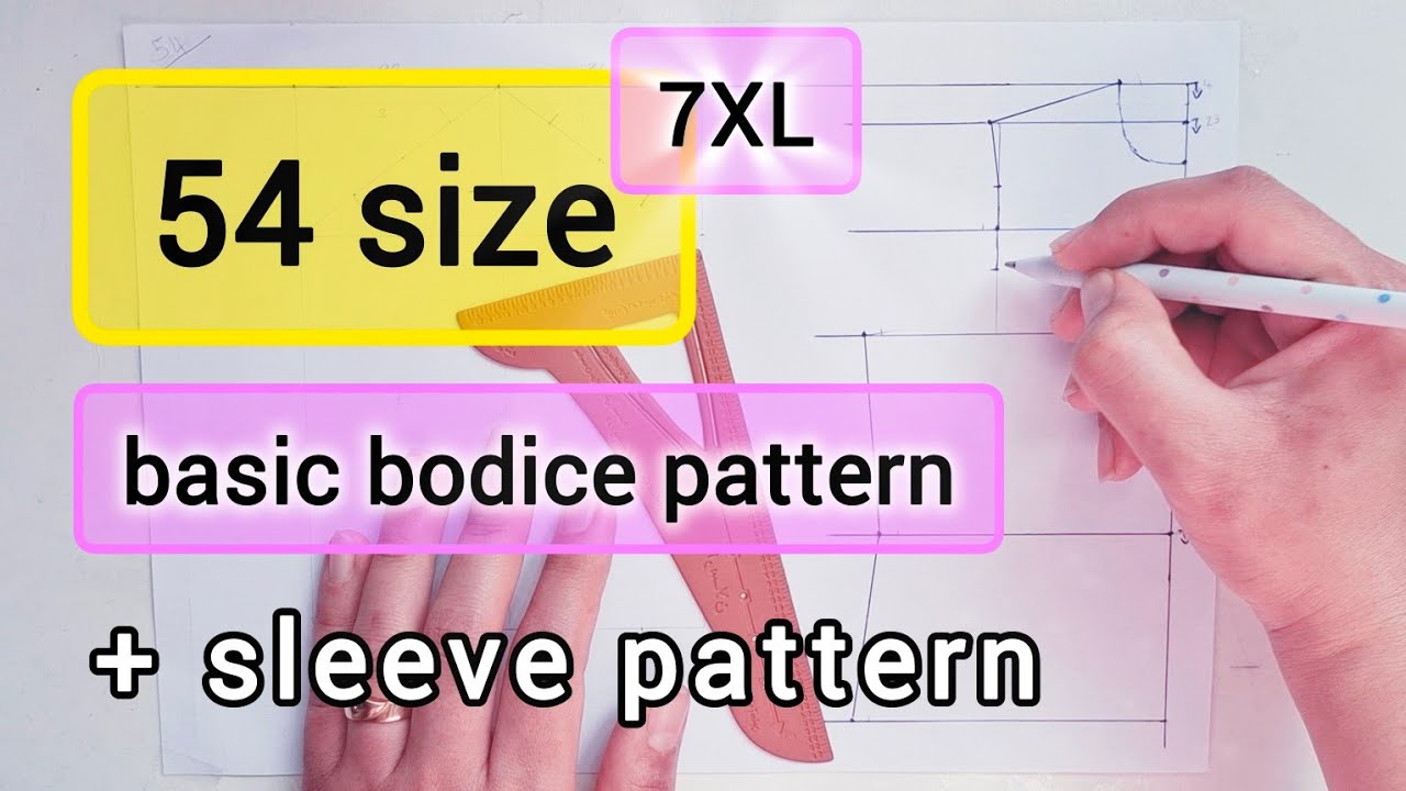 🅱️ basic bodice pattern for 54 sizes|plus size pattern|size chart|sewing faima
