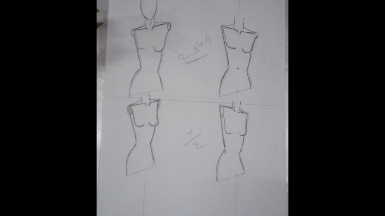 طريقة رسم مانيكان متحرك (اساسيات رسم المانيكان )