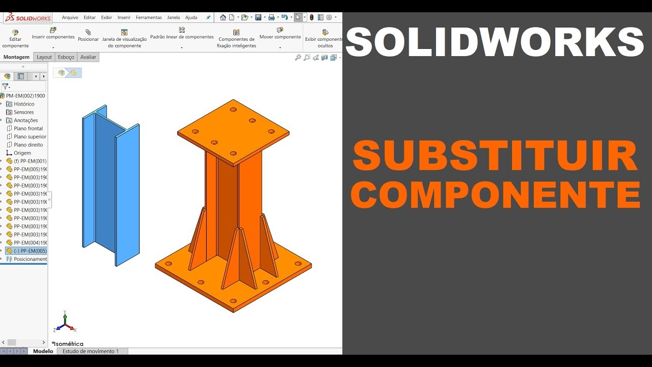 SOLIDWORKS | COMO SUBSTITUIR COMPONENTES NAS SUAS MONTAGENS #solidworks
