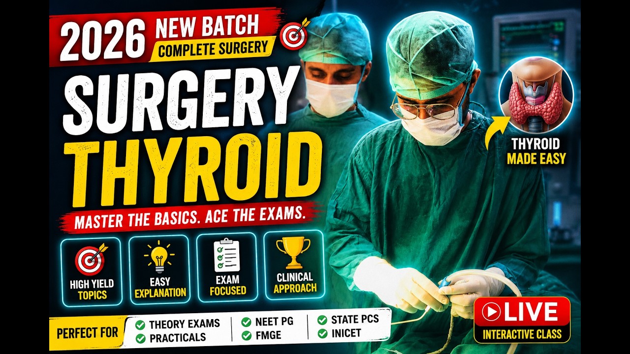 2026 New Batch –  Subject - Surgery, TOPIC- Thyroid