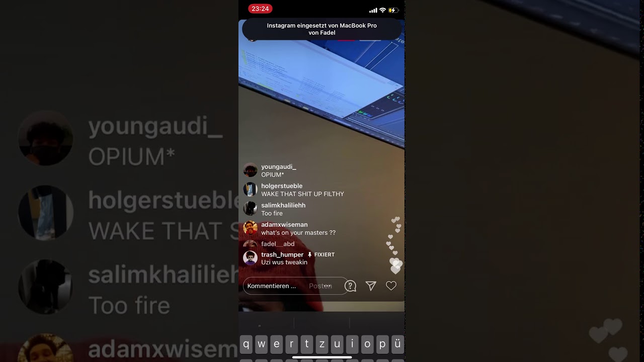 F1lthy showing crazy beats on instagram live 2/11/21