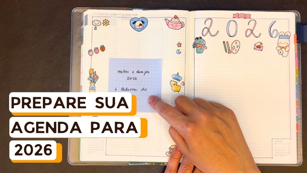 Prepare sua agenda 2026 comigo: listas, metas e dias especiais