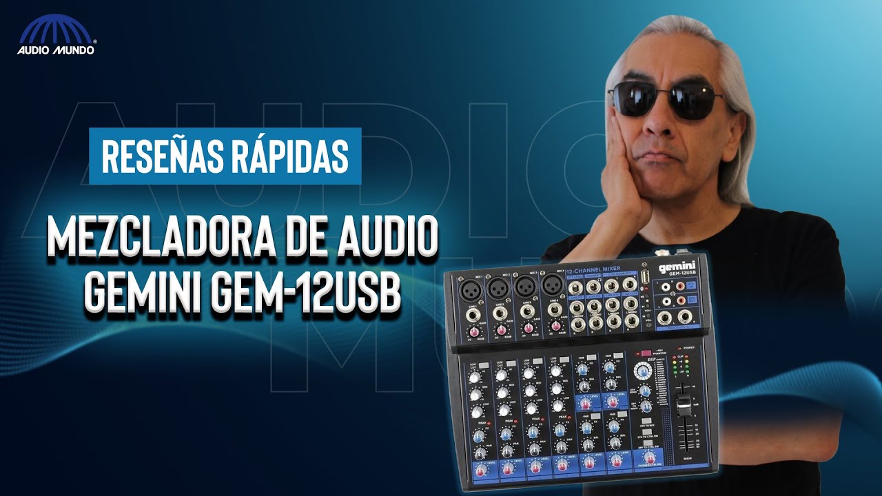 GEMINI GEM-12USB 🎚️ | MEZCLADORA DE AUDIO para BANDAS, BARES y EVENTOS