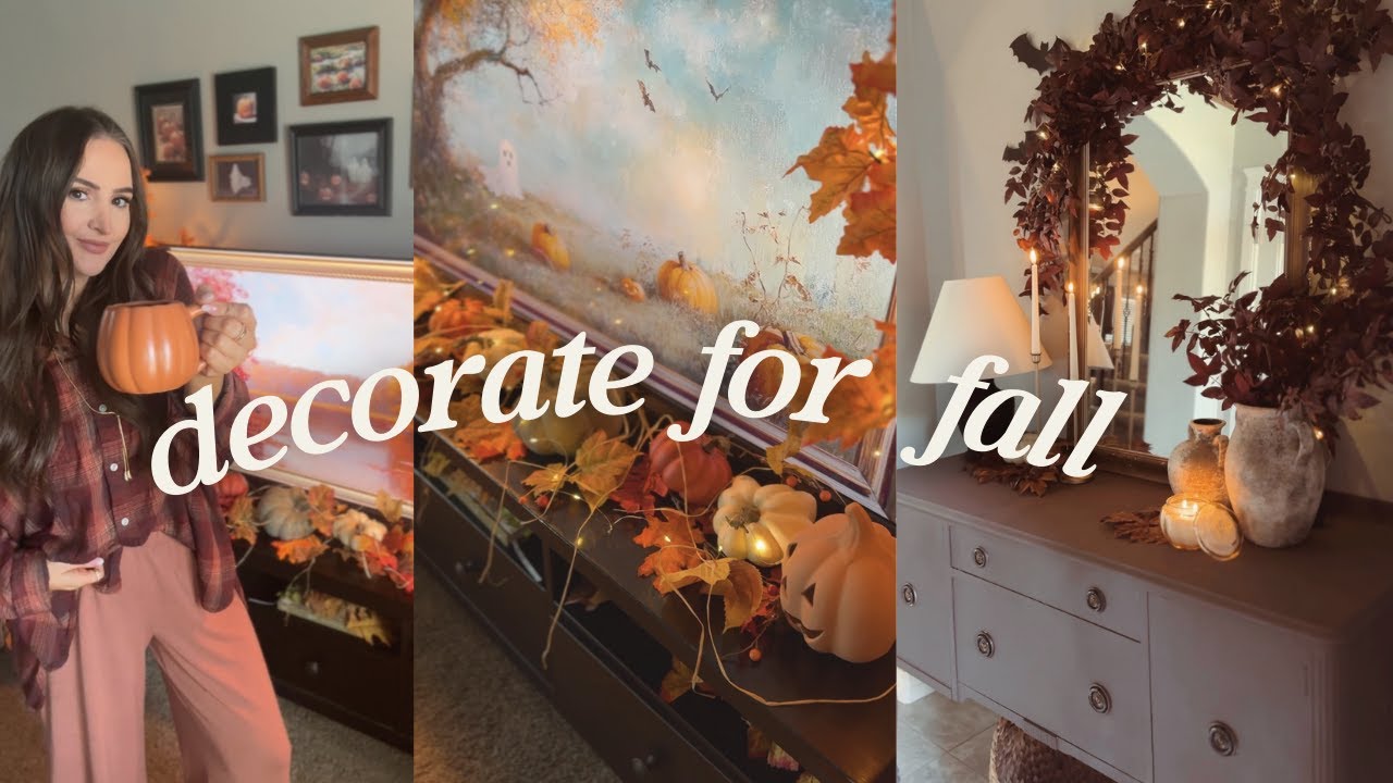 Decorate With Me For Fall 2025🍁 Fall Wall Art Collage DIY