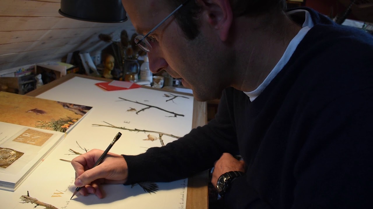 A beautiful time-lapse painting for 'Lost Words'