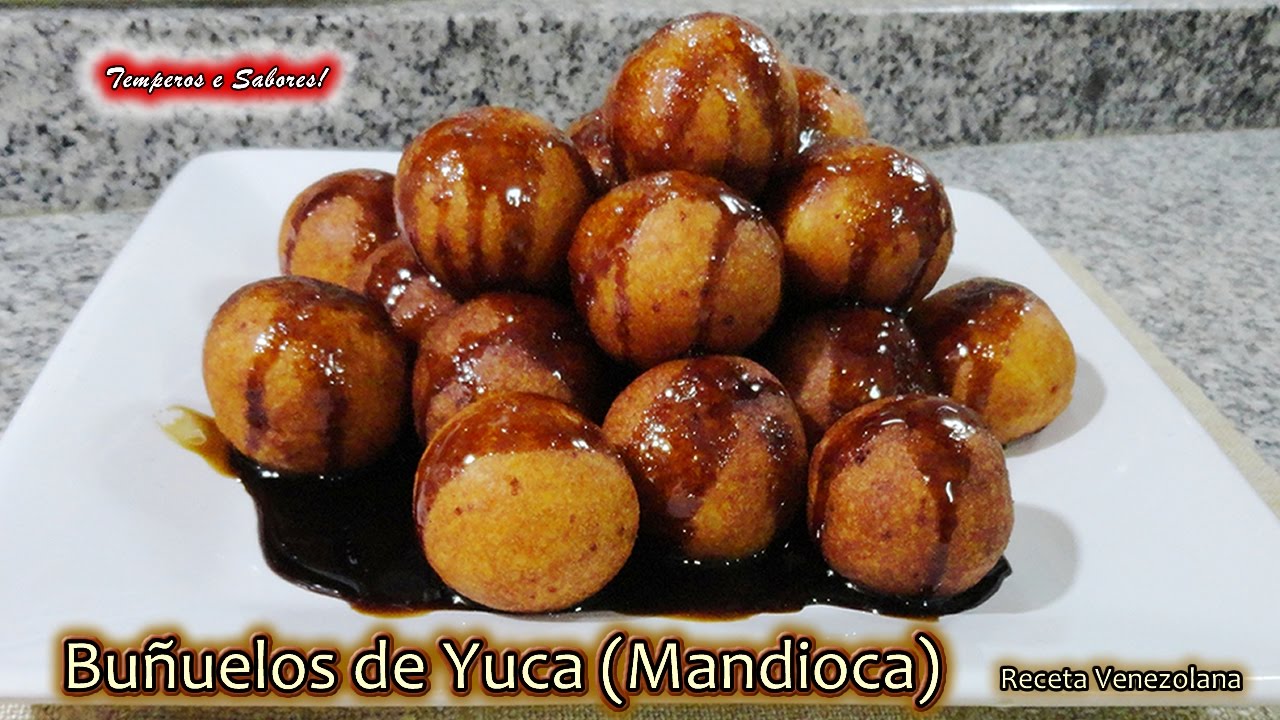 BUÑUELOS DE YUCA MANDIOCA con Queso, receta Venezolana