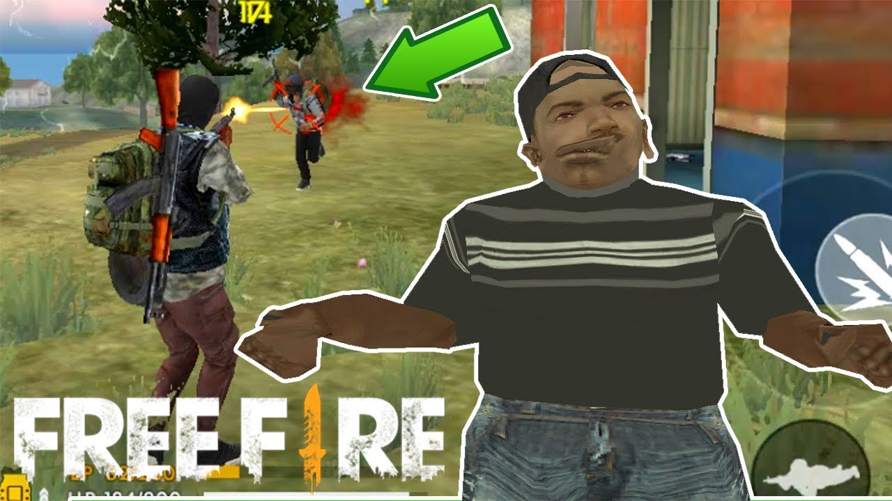 Cj Junior Juega FREE FIRE - Loquendo GTA San Andreas