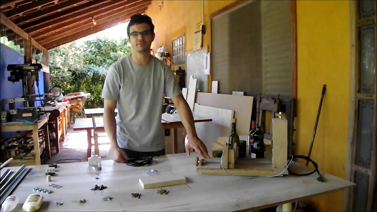 COMO FAZER UMA MÁQUINA DE CORTAR GARRAFAS DE VIDRO - PARTE 01