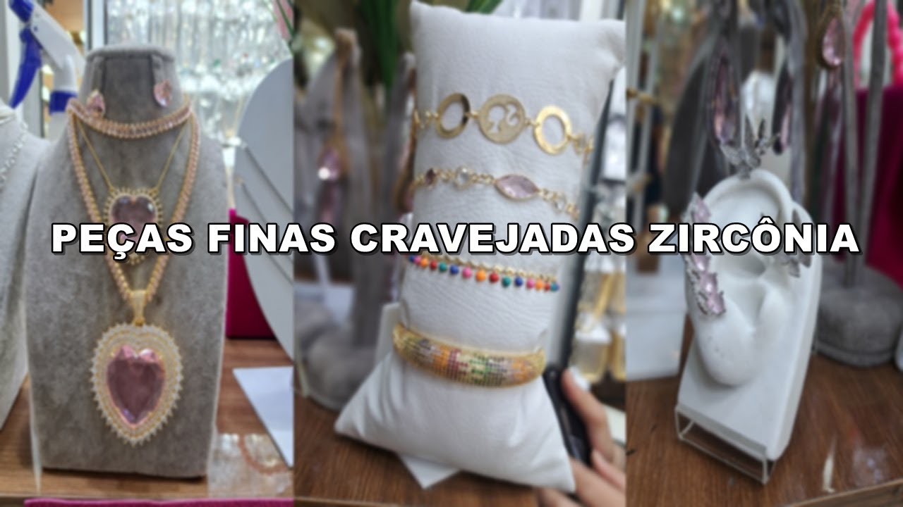 BIJUS E FOLHEADOS FINOS PEÇAS CRAVEJADAS ZIRCÔNIA NA 25 DE MARÇO