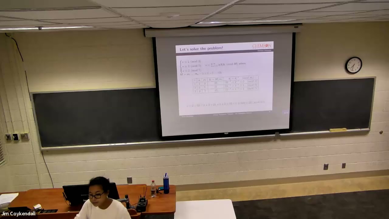 How was the Chinese Remainder Theorem used through history?-Math Club 12/5/2025 Antsa Rakotondrafara
