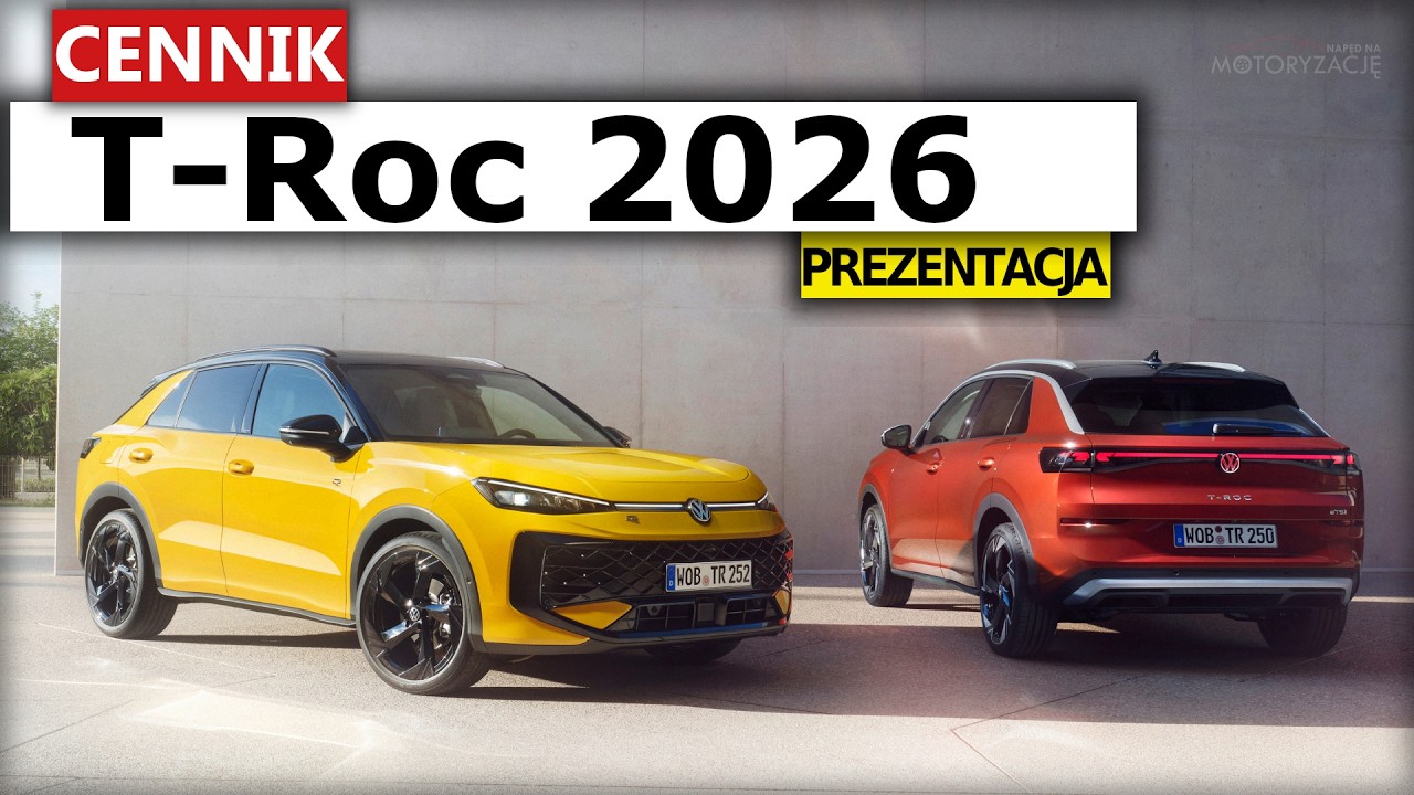 Volkswagen T-Roc 2026 - OFICJALNY POLSKI CENNIK