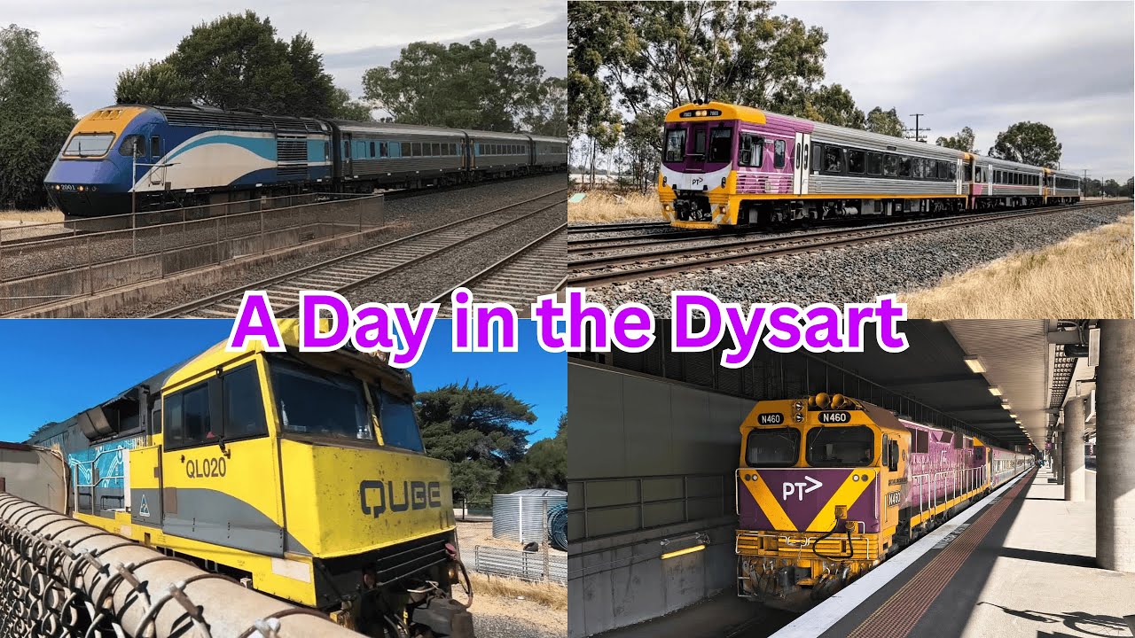 A DAY IN THE DYSART - Trains at Dysart siding and more