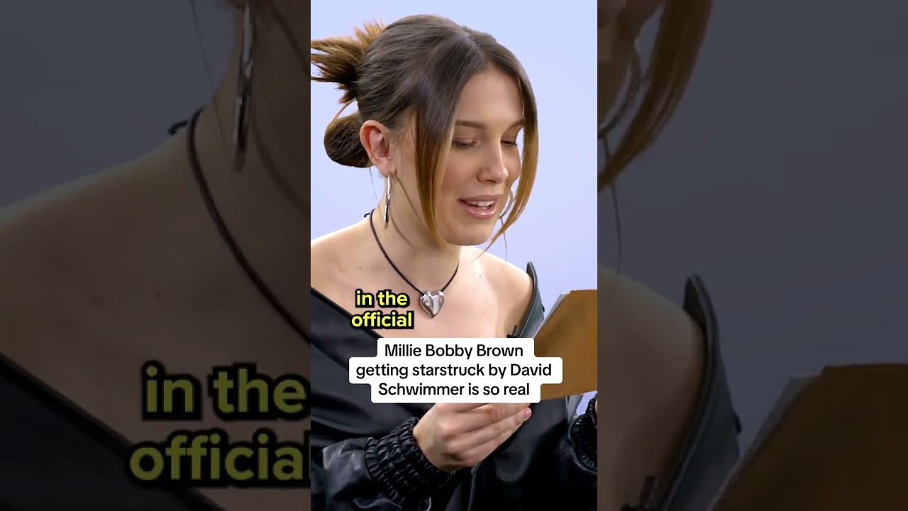 Millie Bobby Brown getting starstruck by David Schwimmer is so real #shorts