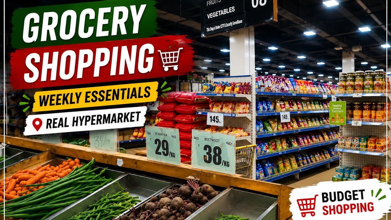 🛒 Real Hypermarket Grocery Shopping | Budget Shopping in Kerala | Weekly Grocery Haul
