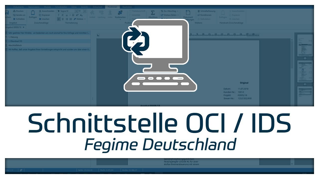 Schnittstelle OCI / IDS - Fegime Deutschland | TopKontor Handwerk