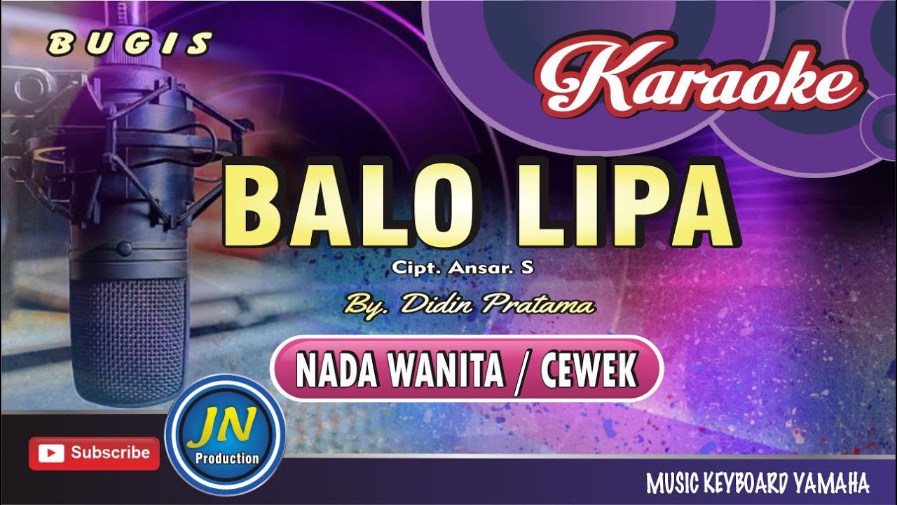 BALO LIPA_Bugis KARAOKE_No Vocal Nada Cewek_By  Didin Pratama Music Yamaha PSR S 910