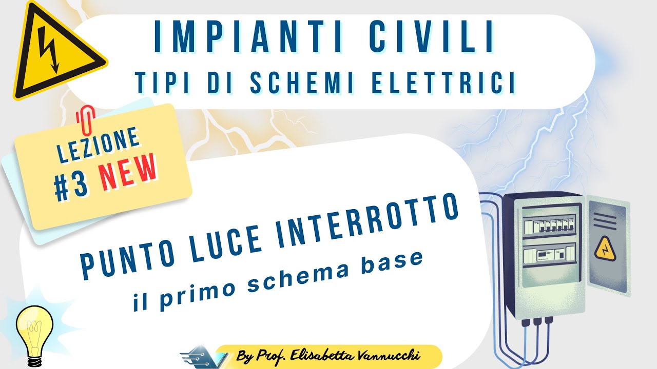 Punto luce interrotto – Il primo schema base dell’impianto elettrico civile | Lezione 3 NEW
