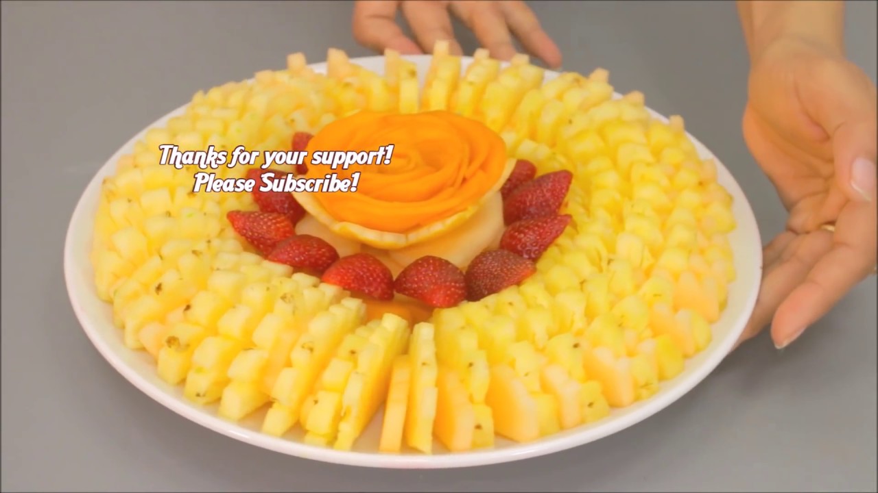 Beautiful Fruit Arrangement 🍍 How to Cut, Slice & Serve