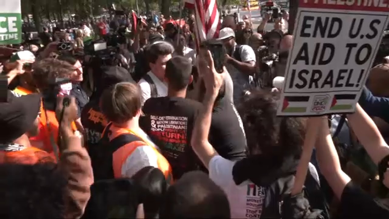 Former GOP presidential candidate Vivek Ramaswamy involved in protest scuffle