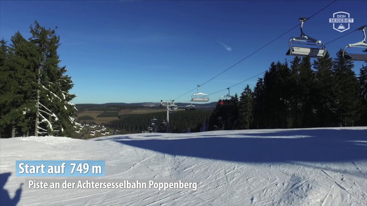 Skigebiet Winterberg: Rote Piste an der Poppenberg-Sesselbahn (Lift Nr. 5)