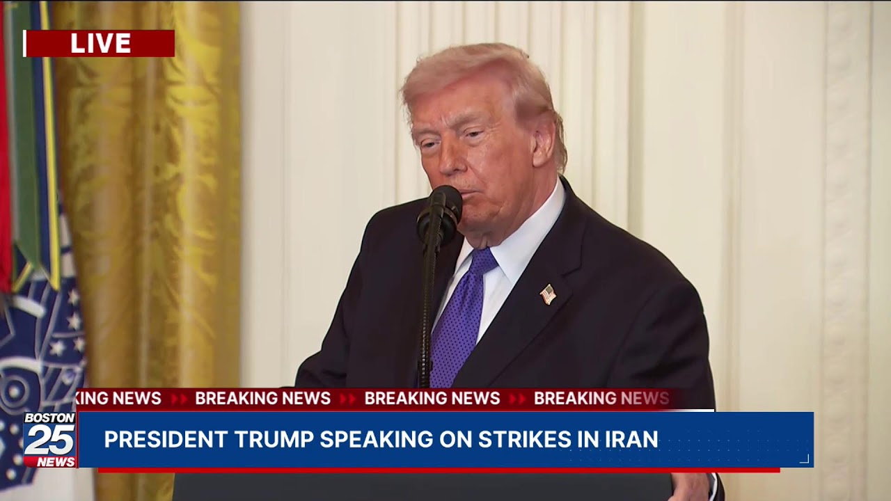 WATCH LIVE: President Trump speaking on strikes in Iran