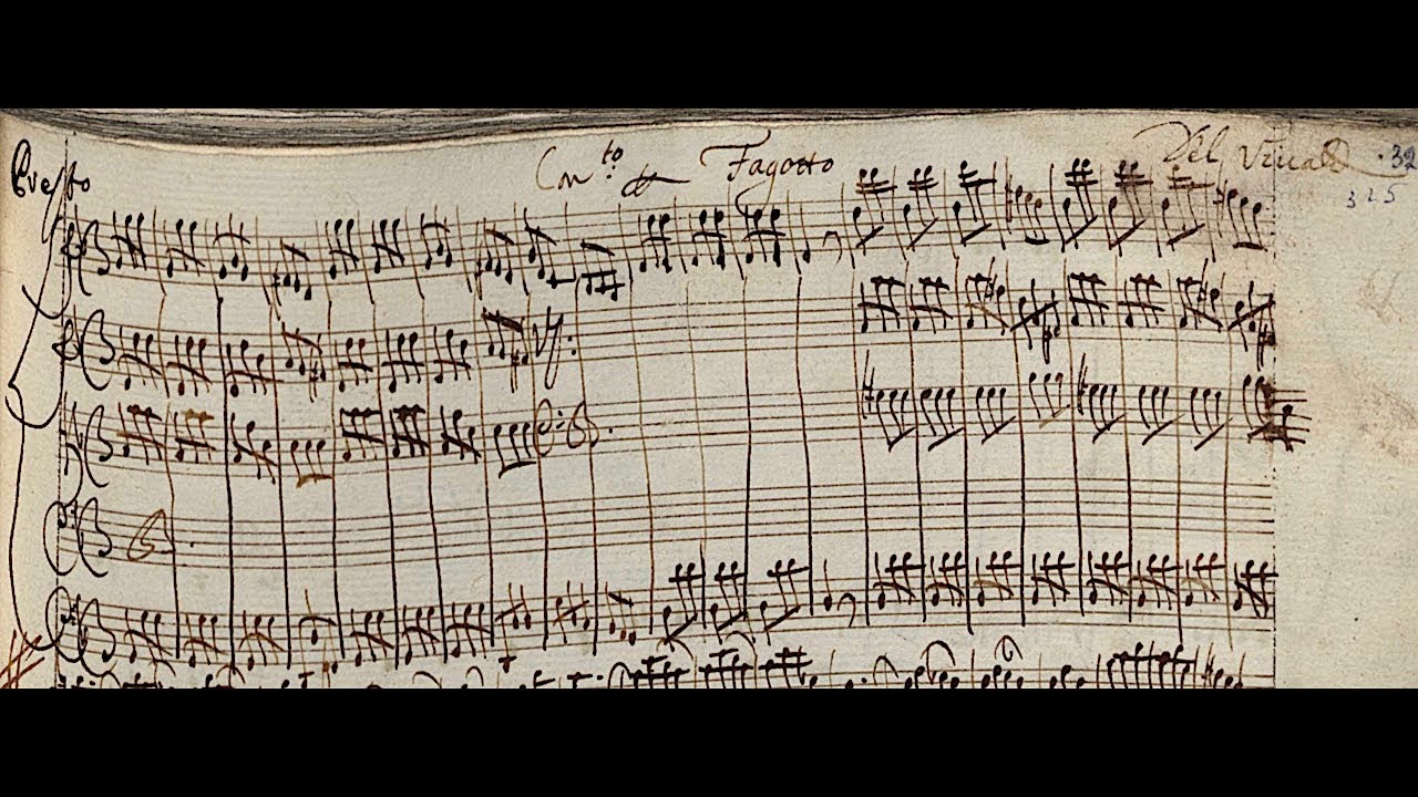 VIVALDI | Concerto per Fagotto | RV 495 in G minor | Original manuscript
